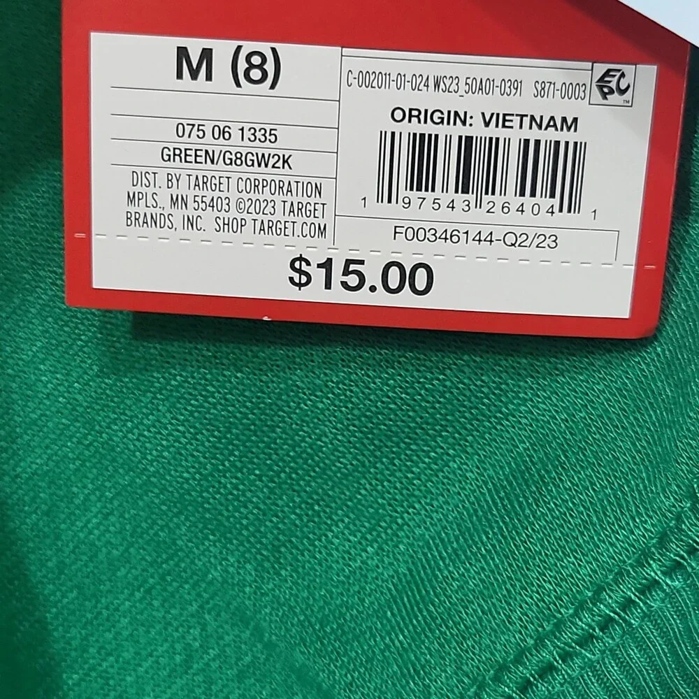 Kids' Santa's Little Helper Pajama Sweatshirt - Wondershop Green Size Medium 8